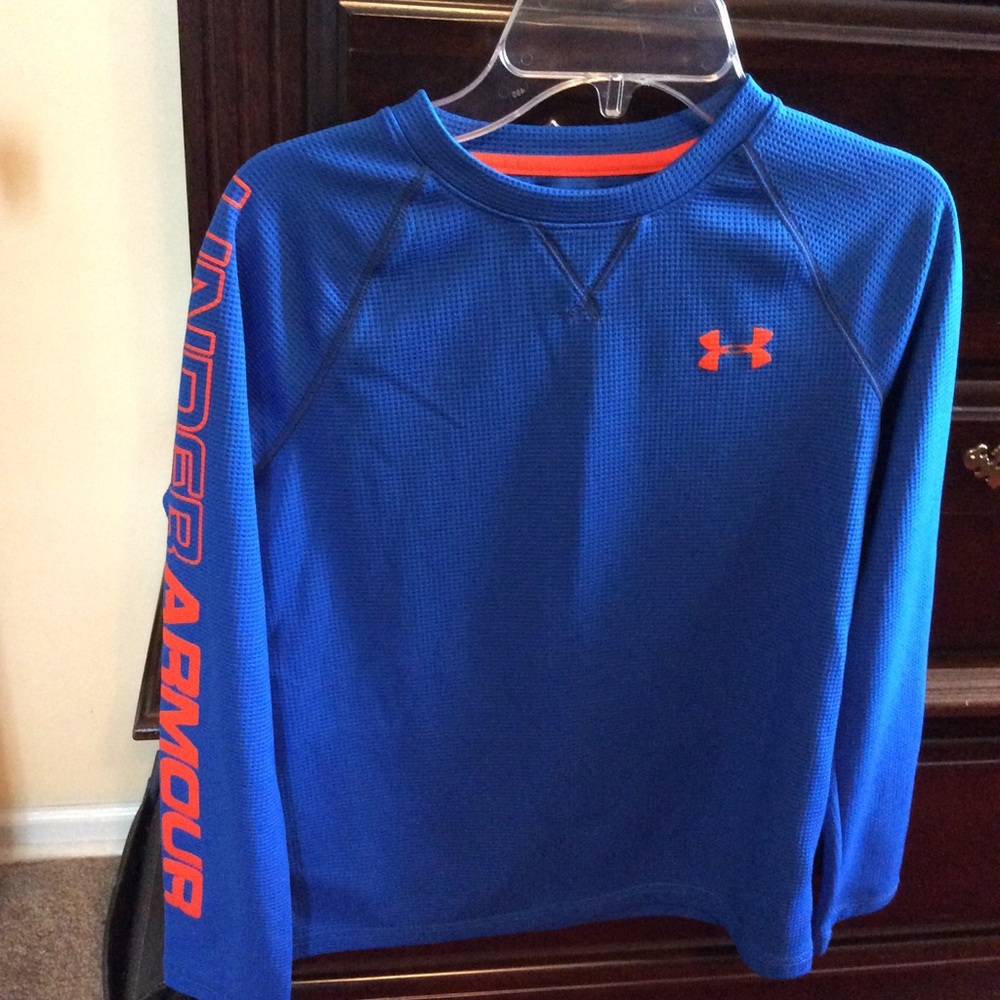 Under Armour Kids Long Sleeve Tee - Blue and Orange